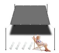 Chaleur Net Ombrage pour Tonnelle 3.3 x 3.9 m UV Protection avec Oeillets Tissu Polyester Multi Couleur et Taille Bâche dombrages pour Terrasses Balcons et Jardins, Gris Clair