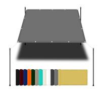 Chaleur Net Ombrage pour Tonnelle 4 x 4 m UV Protection avec Oeillets Tissu Polyester Multi Couleur et Taille Toile Imperméable pour Terrasse Extérieur La Lawn, Gris Clair