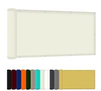 Chaleur Net Ombrage pour Tonnelle 45 x 350 cm Tissu Polyester UV Protection avec Oeillets Toiles D'Ombrages pour Fête Piscine Et Plage en Plein Air, Ivoire