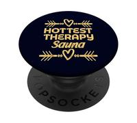 Chaleur Thérapie Détente Chaud Sauna PopSockets PopGrip Adhésif