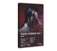 Chali Art Poster Hip Hop Music Album PIZZA KEBAB Vol. 1 couverture de la liste des pistes élégantes pour les fans de rappeur et chanteur, poster sur toile pour décoration de chambre à coucher, bureau