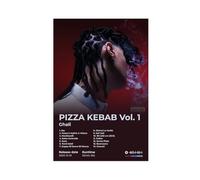 Chali Art Poster Hip Hop Music Album PIZZA KEBAB Vol. 1 couverture de la liste des pistes élégantes pour les fans de rappeur, chanteur, cadeau, décoration de chambre à coucher, bureau, décoration de