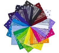 Chalier Cmfort Foulards Hommes Femmes Bandana Cheveux Femme Paisley Foulard Fichu Multifonction Coloré Cyclisme Bandeau Echarpe Mouchoir pour Cadeau, 10/12/14 Couleurs