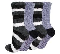 Chalier Cozy 4 Paires Chaussette Hommes Hiver, Chaussettes Chaudes, Épaisse Chaussettes Pour Femme Hommes Taille Unique