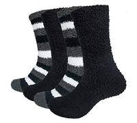 Chalier Cozy 4 Paires Chaussette Hommes Hiver, Chaussettes Chaudes, Épaisse Chaussettes Pour Femme Hommes Taille Unique