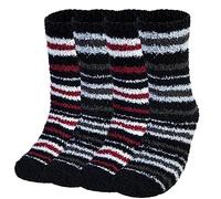 Chalier Cozy 4 Paires Chaussette Hommes Hiver, Chaussettes Chaudes, Épaisse Chaussettes Pour Femme Hommes Taille Unique