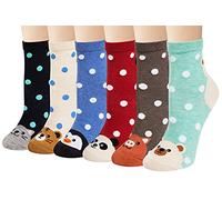 Chalier Cozy 6 Paires Chaussettes Femme d'Animaux Drôles pour Femmes Comfortable pour Damestaille unique/Violet