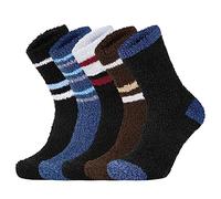 Chalier Cozy Colorway Lot de 5 paires de chaussettes douillettes pour homme,Classiques, épaisses et chaudes,Chaussettes d'hiver douces et confortables, Multicolore 4, taille unique