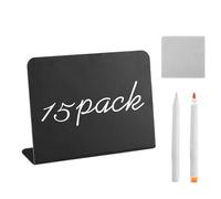 Chalk Board Food Labels - 15 Small Table Signs, Mini Chalkboard Cards, Reusable Place Cards | Decorative Gathering Supplies for Birthday Parties Retail Events and Celebrations