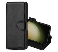 CHALK & HIDE - Étui Portefeuille en Cuir Véritable Coque pour Samsung Galaxy S23 Plus, Housse avec 2 Blocage RFID Fente CB, Fermeture Magnétique et Fonction de Support - Noir