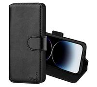 CHALK & HIDE - Étui Portefeuille en Cuir Véritable pour Apple iPhone 14 Pro Max (6.7"), Housse Concevoir avec Fentes CB et Fermeture Magnétique Coque - Noir