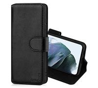 CHALK & HIDE - Étui Portefeuille en Cuir Véritable pour Samsung Galaxy S21 FE (Fan Edition), Housse Concevoir avec Fentes CB et Fermeture Magnétique Coque - Noir
