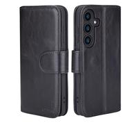 CHALK & HIDE - Étui Portefeuille en Cuir Véritable pour Samsung Galaxy S26 Plus, Housse avec Blocage RFID Fente CB, Fermeture Magnétique et Fonction de Support - Noir