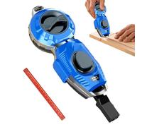 Chalk Line Tool, Automatic Retractable Design, Precision Marking Layout, Quick Release Reel System with Marker, for Carpenter Woodworking Construction Carpentry Roofing Drywall Measuring Tool