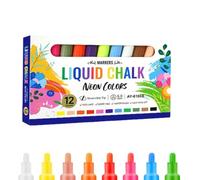Chalk Markers for Blackboards, 6mm Erasable Reversible Tips Writing Pens