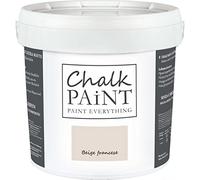 CHALK PAINT Everything Beige Français 5 Litres - SANS CARTIR Couleur Facilement Tous les Matériaux