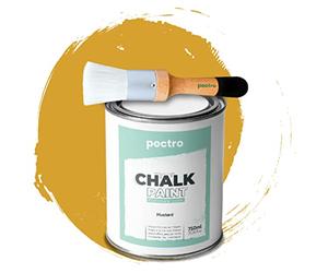 Chalk Paint Peinture 750ml + Brosse en Bois Spéciale Pack - Effet Craie pour Meuble Bois - Déco Maison et Vintage