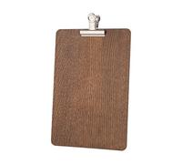 Chalkboards UK Porte-Bloc en Bois avec Clip argenté détachable, Bois Dense, chêne foncé, A4 (34 x 24 x 1cm)