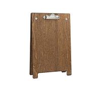 Chalkboards UK - Support à Pince, en Bois, Bois Dense, chêne foncé, A5 (25.8 x 16.8 x 6cm)