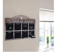 Chalkboards uk - WC669WO - Organisateur hebdomadaire, Tableau noir effet bois - 575 x 410 mm
