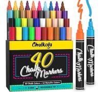Chalkola 40 Marqueur Craie Effaçable Tableau Noir 6mm - Chalk Marker