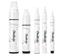 Chalkola 5 Feutre Craie Blanc - Stylo Craie pour Tableau Noir Effaçable