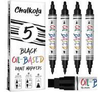 Chalkola 5 marqueurs à huile noire