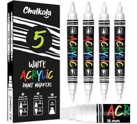 Chalkola 5 marqueurs acryliques blancs