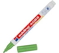 edding Marqueur 4085 – Craie liquide vert métallisé, pointe ronde fine pour tableau/verre – Noir