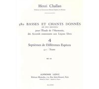 CHALLAN H. - 380 BASSES ET CHANTS DONNES VOL.4A (SEPTIEMES DIFFERENTES ESPECES) - TEXTES