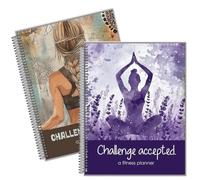 Challenge Accepted Fitness Planner - Journal de 90 jours d'exercice et d'alimentation pour le bien-être et la gratitude, agenda à spirale pour les réflexions du soir (1pc)