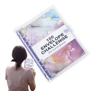 Challenge pour économiser de l'argent avec 100 enveloppes, classeur Challenge avec 100 enveloppes, reliure de livres ménagers de 100 jours pour les défis d'épargne. Avec le système d'enveloppe