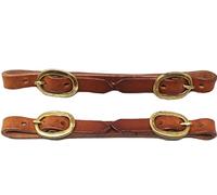 CHALLENGER Horse Western 403RT01 Sangle plate en cuir et laiton