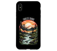 Challis, Idaho, États-Unis, Scenic Mountain, Style rétro, Coucher de Soleil Coque pour iPhone XS Max