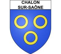 Chalon-sur-Saône 71 ville Stickers blason autocollant adhésif - Taille : 8 cm