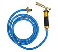 Chalumeau à Gaz Avec Tuyau, Torche Turbo Réglable Pour Plomberie à Gaz, Chalumeau De Soudage Multifonctionnel Avec Tuyau Bleu Pour le Brasage, la Plomberie, le Soudage