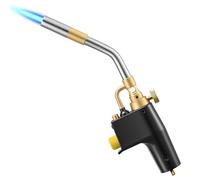 Chalumeau au Propane MAPP, Intensité de Flamme Réglable et Tube en Laiton Massif, Portable et Robuste pour la Plomberie, le Soudage, le Soufflage et le Désherbage, la Toiture