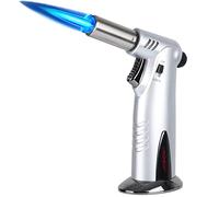 Chalumeau chalumeau au butane, flamme réglable pour briquets, verrou de sécurité pour la cuisson de la crème brûlée, les desserts et la cuisson Briquet au butane