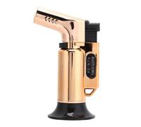 Chalumeau de barbecue portable triple flamme, allume-cigare, accessoire de cuisine, doré