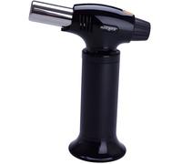 Chalumeau de cuisine - SILVER MATCH - Noir - Flamme réglable - Rechargeable - Design épuré