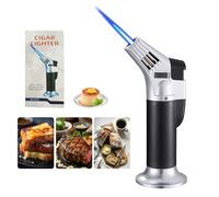 Chalumeau de Cuisine - Torche à Butane Avec Verrouillage de Sécurité, Flamme Réglable, Blue Flame 1300 ℃, pour Cuisson, Barbecue, Pâtisseries, Soudure, Camping - Butane non Inclus