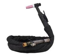 Chalumeau de Soudage Tig WP 26 Tig pour Soudure Pro Câble Flexible Tissu Protecteur Tête Compacte Accès Étroittes Écrou Laiton Fiable Convient aux Ateliers Construction Métal Entretien, 4 Mètres