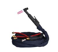 Chalumeau de Soudage WP 18 de Soudage TIG de Soudage Outil de Soudure Refroidi par eau en Cuivre avec Tuyau Tressé Isolé et Raccord Instantané Adapté, 8 Mètres