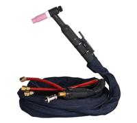 Chalumeau de Soudage WP 18 de Soudage TIG de Soudage Outil de Soudure Refroidi par eau en Cuivre avec Tuyau Tressé Isolé et Raccord Instantané Adapté, 5 Mètres