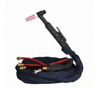 Chalumeau de Soudage WP 18 de Soudage TIG de Soudage Outil de Soudure Refroidi par eau en Cuivre avec Tuyau Tressé Isolé et Raccord Instantané Adapté, 4 Mètres
