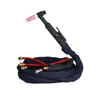Chalumeau de Soudage WP 18 de Soudage TIG de Soudage Outil de Soudure Refroidi par eau en Cuivre avec Tuyau Tressé Isolé et Raccord Instantané Adapté, 15 Mètres