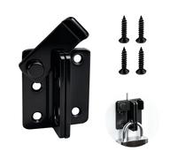 CHALVIOR Verrou de porte coulissante, coulissante en glisser inoxydable, Résistant à la corrosion et à la rouille, robuste et durable, pour Porte, Fenêtre, Placard et Jardin, Finition Noir