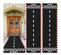 Chalyna 2 Pièces 10 Pieds de Long Plancher d'Hippodrome Tapis de Décoration de Fête Course à Pied Décor de Pistes de Course Plié Fournitures de Fête de Voiture de Traînée, 2 Pieds de Large