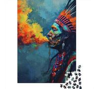 Chaman Amérindien 1000 Pièce Carton Extra Épais Puzzle Classique Collecteurs Impossible Difficile Défi du Jeu Éducatif 70x50cm/1000pcs