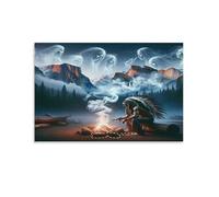 chaman amérindien1000 pièces de Puzzle comme Cadeaux d'anniversaire et de Noël, décoration de la Maison, prévention de la dégénérescence cérébrale pour Les Personnes âgées. 26x38cm
